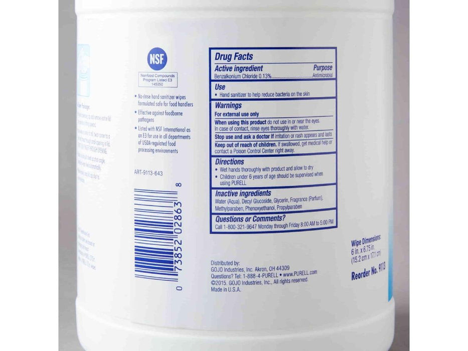 Purell Hand Sanitizing Wipes, 270 Count Eco-Fit Canister (9113-06) - Altimus