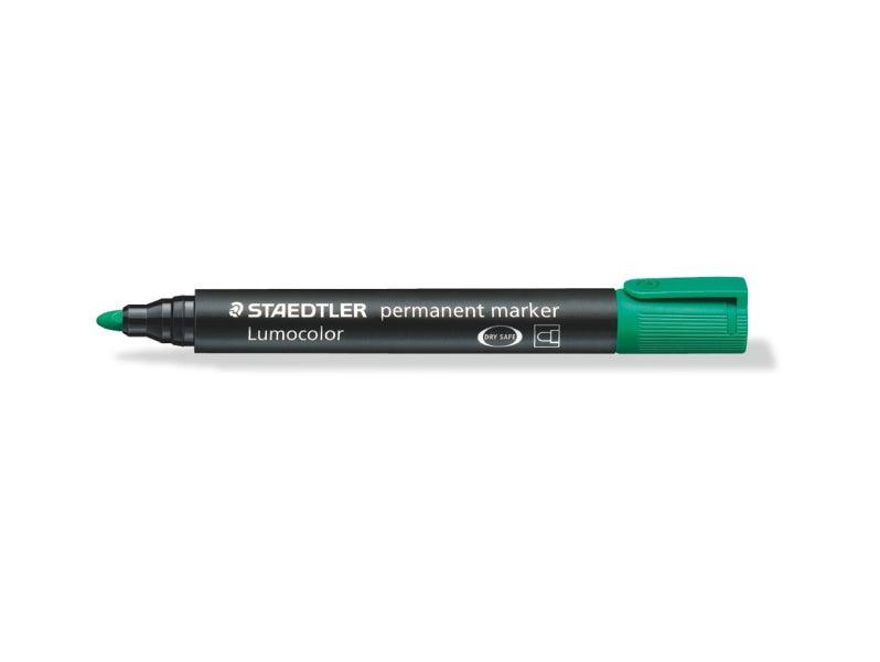 Staedtler Lumocolor Permanent Marker, Bullet Tip, Green