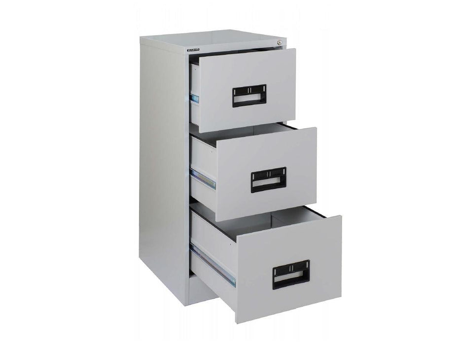 Hadid 3 Drawers Metal Filing Cabinet, White - Altimus