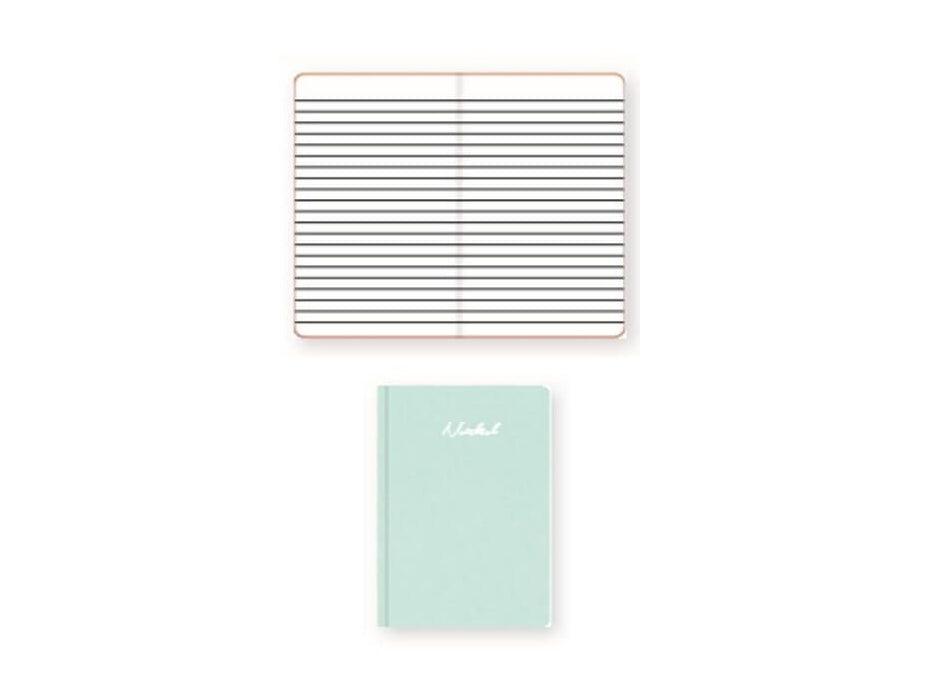 A5 Hard Cover Notebook, Single Ruled, Round Corner - 100 Sheets - Light Green (FSNBA5SL303) - Altimus