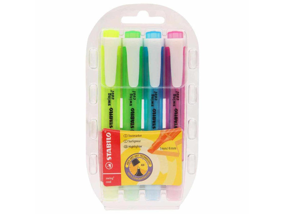 Stabilo Swing Cool Highlighters 4pcs/pack