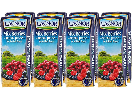 Lacnor Fruit Mix Berry Juice 180ml - Pack of 8 - Altimus