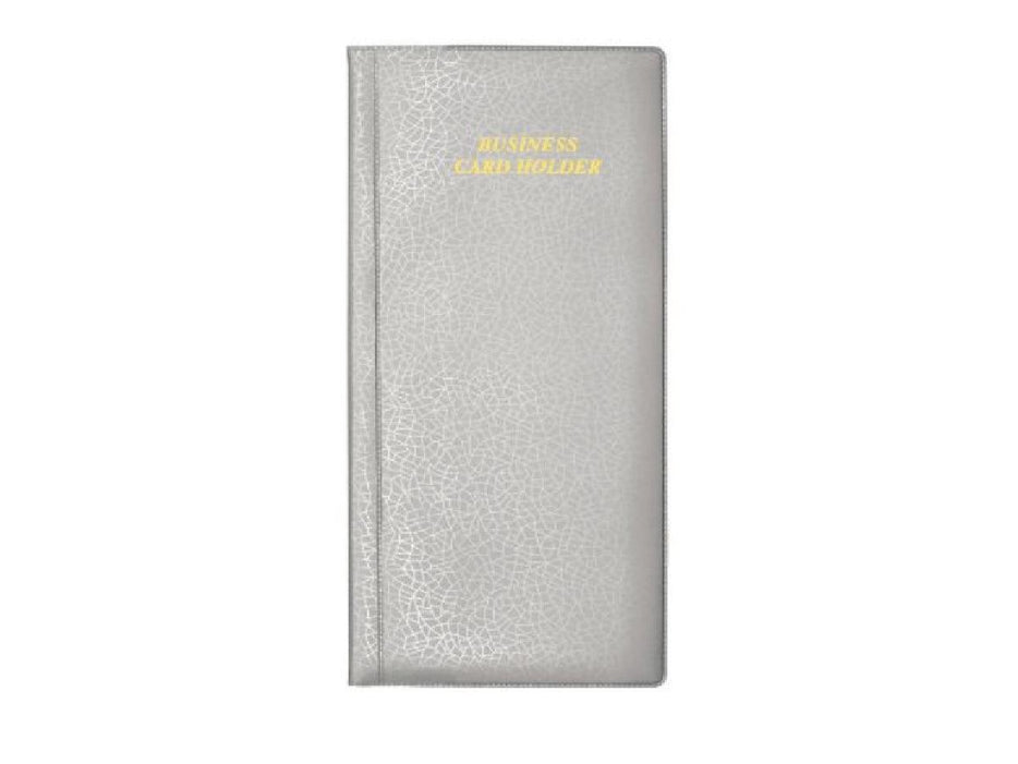 PVC Business Card Holder, 96 Cards, 128 X 258mm, Grey - Altimus