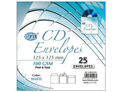 CD Envelope Without Window, 25 Sheets-Pack, White - Altimus
