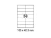 xel-lent 14 labels-sheet, straight corners, 105 x 42.3 mm, 100sheets-pack - Altimus
