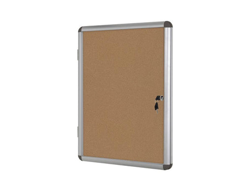 Lockable Cork Notice Board, 72cm x 98cm Indoor Cork with Doors - Altimus