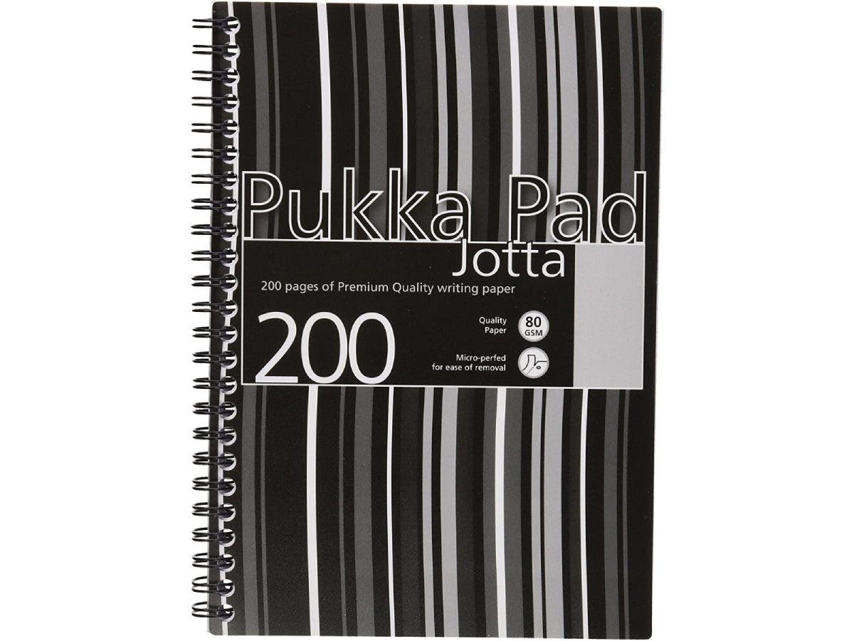 Pukka Jotta Stripes Notebook, A5 size, 200 Pages - Black (JP021-5) - Altimus