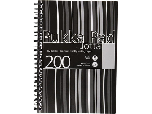 Pukka Jotta Stripes Notebook, A5 size, 200 Pages - Black (JP021-5) - Altimus