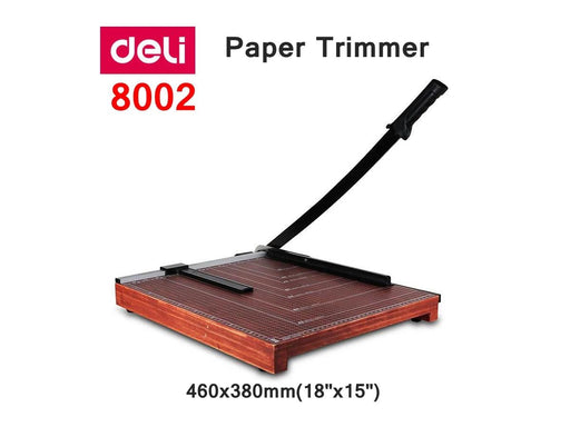 DELI 8002 A3 Size Paper Cutter with Wooden Base (460mmX380mm), 18inchesx15inches - Altimus