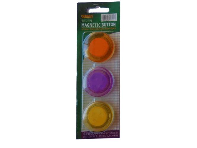 GENMES Magnetic Button, 4 cm, 3/pack, assorted Colors - Altimus