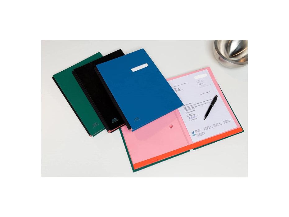 Elba 41403 Signature Book, 20 Compartments, PVC Cover, Blue - Altimus