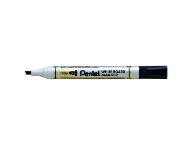 Pentel MW86 Chisel Tip White Board Marker - Black (12pcs/box) - Altimus