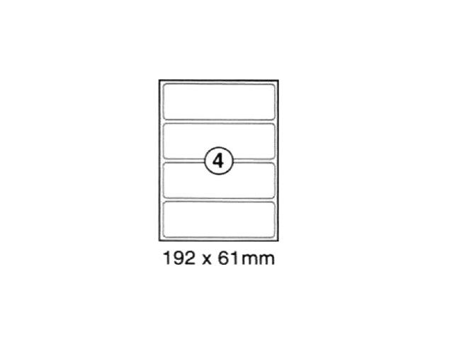 xel-lent 4 box file labels-sheet, 192 x 61 mm, 100sheets-pack