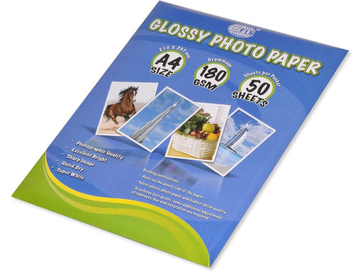 A4 Glossy Photo Paper, 180 GSM, 50 Sheets/pack - Altimus