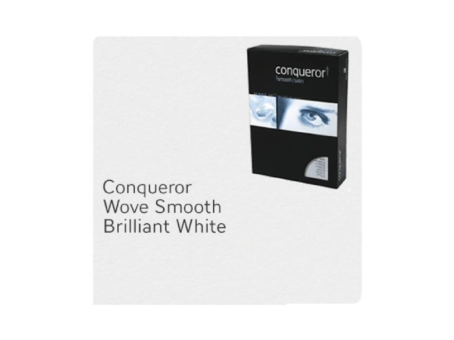 Conqueror Paper, A4, 100gsm, Brilliant White, Wove Finish, 500sh/Pack - Altimus