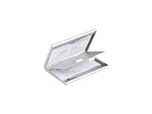 Durable Aluminum Business Card Case Duo, Metallic Silver - Altimus