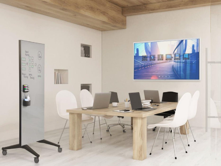 Legamaster Mobile GlassBoard Grey 90 x 175cm Part No. 7-105400 - Altimus