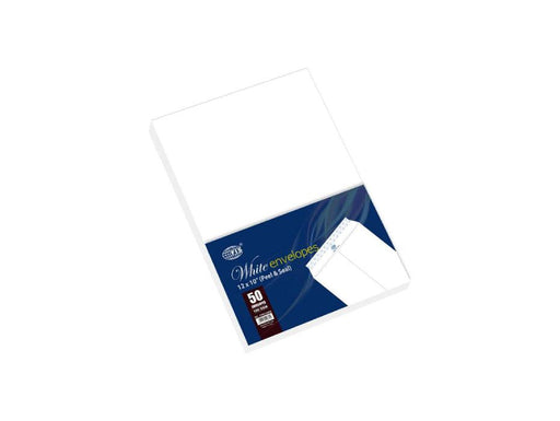 White Envelope - Peel & Seal, 12 X10", (Pack of 50) - Altimus