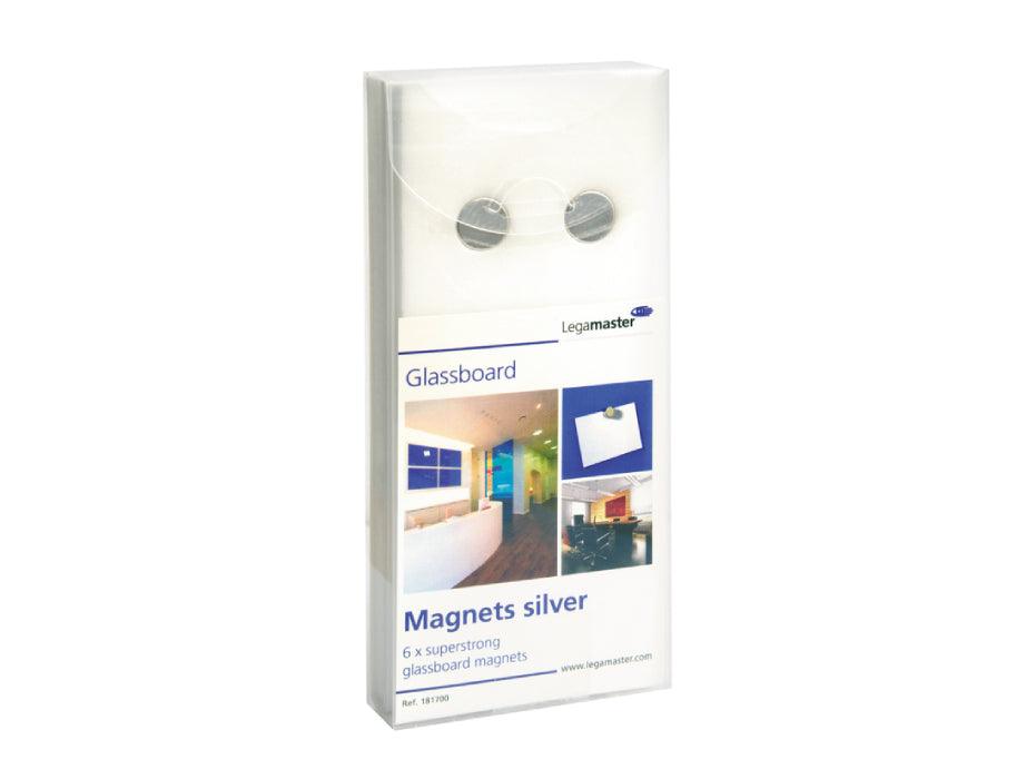 Legamaster Glassboard Silver 13mm Magnets, 6pcs/pack (7-181700) - Altimus