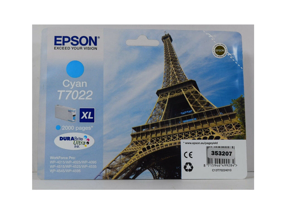 Epson T7022 XL Cyan Ink Cartridge