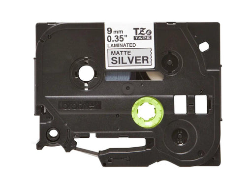 Brother P-Touch TZE-M921 Label Tape 9mm x 8m Black On Matt Silver Tape - Altimus