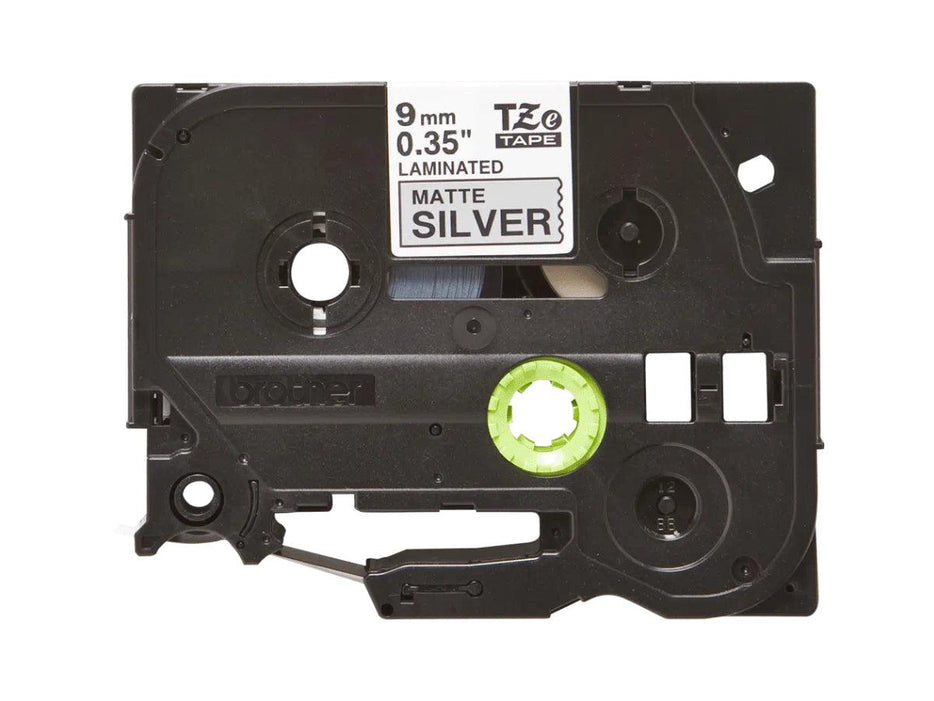 Brother P-Touch TZE-M921 Label Tape 9mm x 8m Black On Matt Silver Tape - Altimus