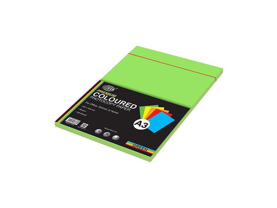 Coloured Paper, A3, 100pcs/Pack, Green - Altimus