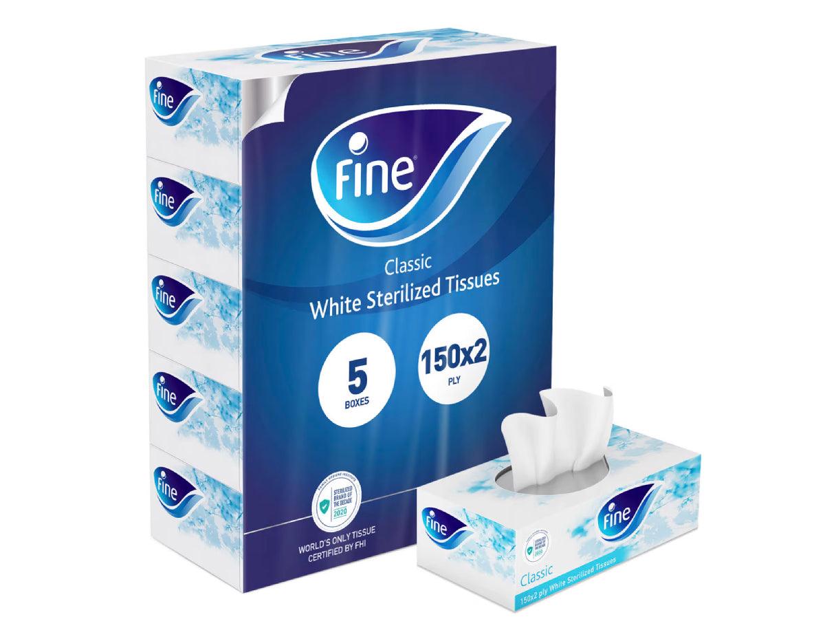Fine Classic Facial Tissue 150's 2PLY, Pack of 5 | Dubai & Abu Dhabi ...