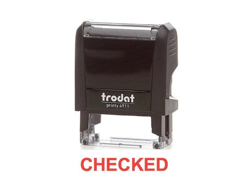 Trodat Printy 4911 Stamp "CHECKED" - Red - Altimus
