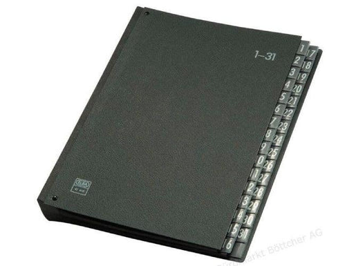 Elba 42418 Signature Book, 32 Dividers, A4, Fiberboard, [1 - 31], Black - Altimus