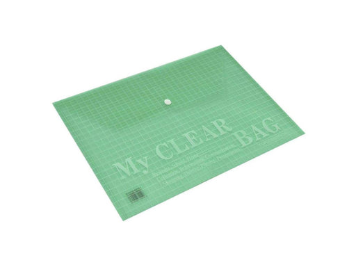 Deluxe Document Bag "My Clear Bag" A4, 12/pack, Green - Altimus