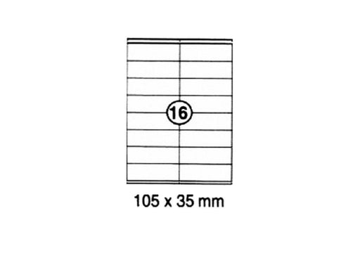 xel-lent 16 labels-sheet, straight corners, 105 x 35 mm, 100sheets-pack - Altimus