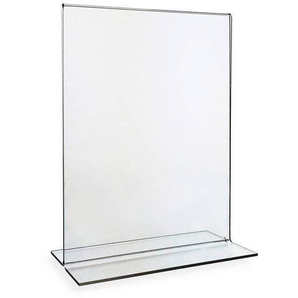 Acrylic Sign Holder, 2 Side, T-Base DL size (100x210mm) - Altimus