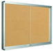 Bi-Office Lockable Cork Notice Board, 706 x 967 mm, Sliding Doors - Altimus