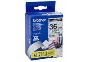 Brother P-touch 36mm TZ-161 Laminated Tape, 8 m, Black on Clear - Altimus