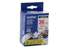 Brother P-touch 36mm TZ-262 Laminated Tape, 8 m, Red on White - Altimus