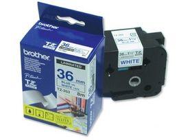 Brother P-touch 36mm TZ-263 Laminated Tape, 8 m, Blue on White