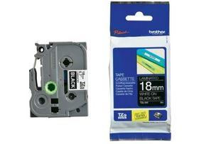 Brother P-touch 18mm TZ-345 Laminated Tape, 8 m, White on Black