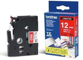 Brother P-touch 12mm TZ-435 Laminated Tape, 8 m, White on Red - Altimus
