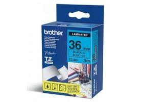 Brother P-touch 36mm TZ-561 Laminated Tape, 8 m, Black on Blue - Altimus