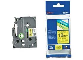 Brother P-touch 18mm TZ-641 Laminated Tape, 8 m, Black on Yellow