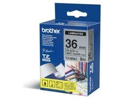 Brother P-touch 36mm TZ-M961 Laminated Tape, 8 m, Black on Matt Silver - Altimus