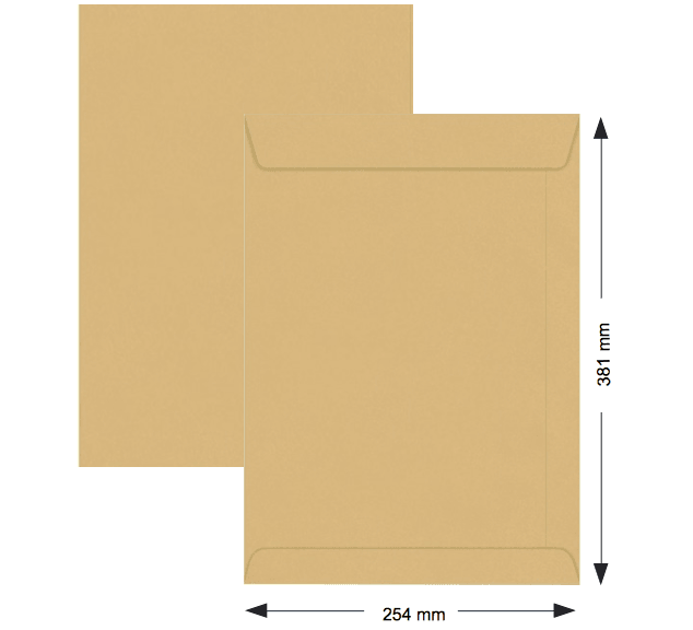 Hispapel Brown Envelope 254 x 381mm 15" x 10" 250pcs-box - Altimus