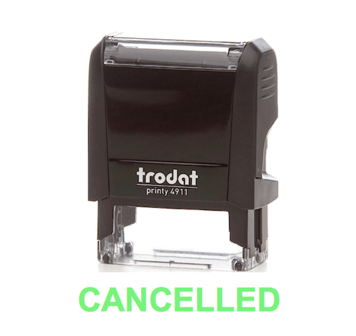 Trodat Printy 4911 Stamp "CANCELLED" - Green - Altimus