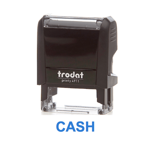 Trodat Printy 4911 Stamp "CASH" - Blue - Altimus