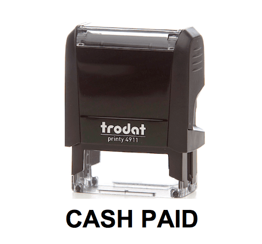 Trodat Printy 4911 Stamp "CASH PAID" - Black - Altimus