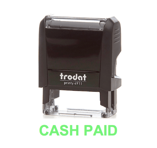 Trodat Printy 4911 Stamp "CASH PAID" - Green - Altimus