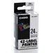 Casio XR-24WE1 Tape Cassette, 24mm X 8m, Black on White - Altimus