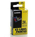 Casio XR-24YW1 Tape Cassette, 24mm X 8mm, Black on Yellow - Altimus