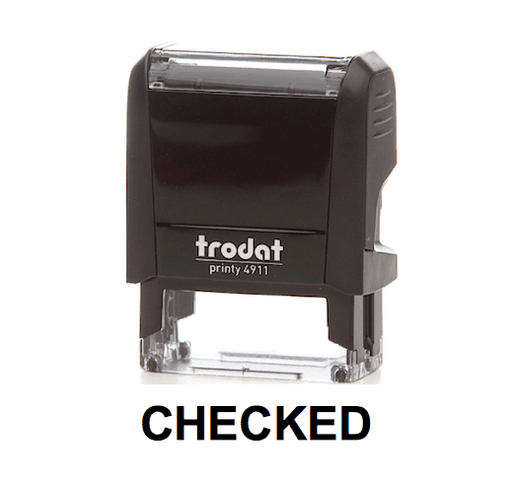 Trodat Printy 4911 Stamp "CHECKED" - Black - Altimus